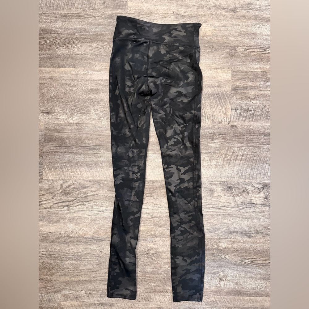 Spanx Faux Leather Camo Leggings